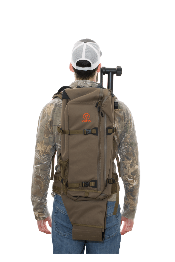 Vorn Equipment QRR EV30 Hunting Pack with monopod for photography.
